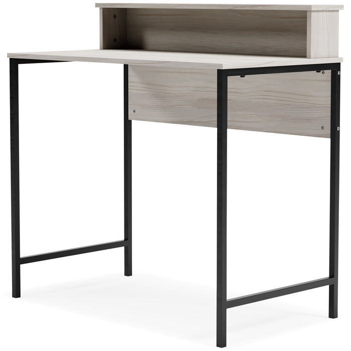 Bayflynn - Branco/Preto - Escrivaninha para Home Office com Armário