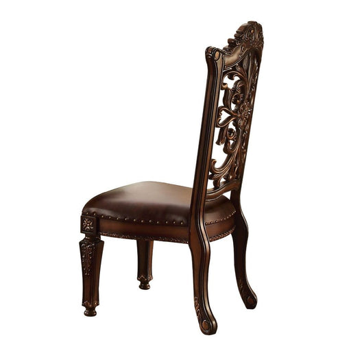 Vendome - Side Chair (Set of 2) - PU & Cherry - Wood - 48" Bedding & Furniture DiscountersFurniture Store in Orlando, FL