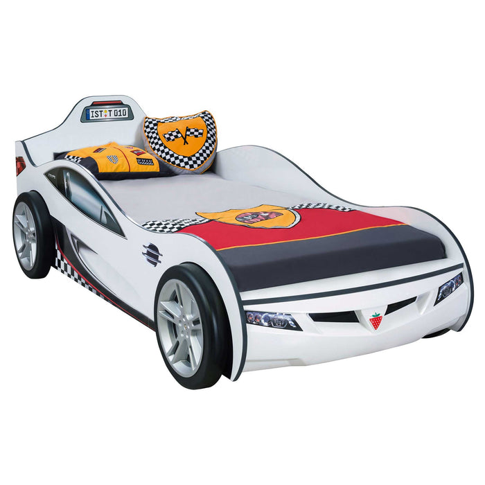Race Cup - Twin Race Car Bed - White