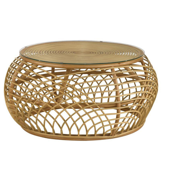 Dahlia - Round Woven Rattan Coffee Table - Natural