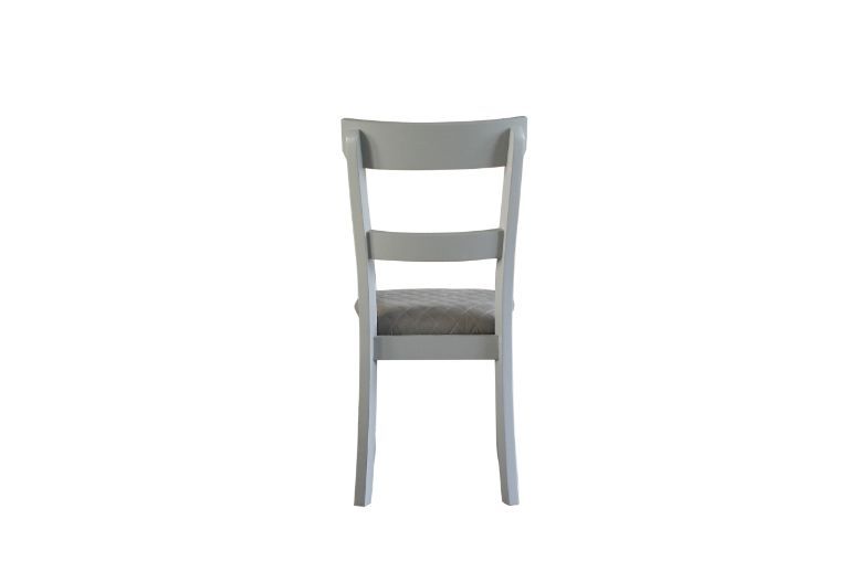 House - Marchese Side Chair (Set of 2) - Two Tone Gray Fabric & Pearl Gray Finish Bedding & Furniture DiscountersFurniture Store in Orlando, FL