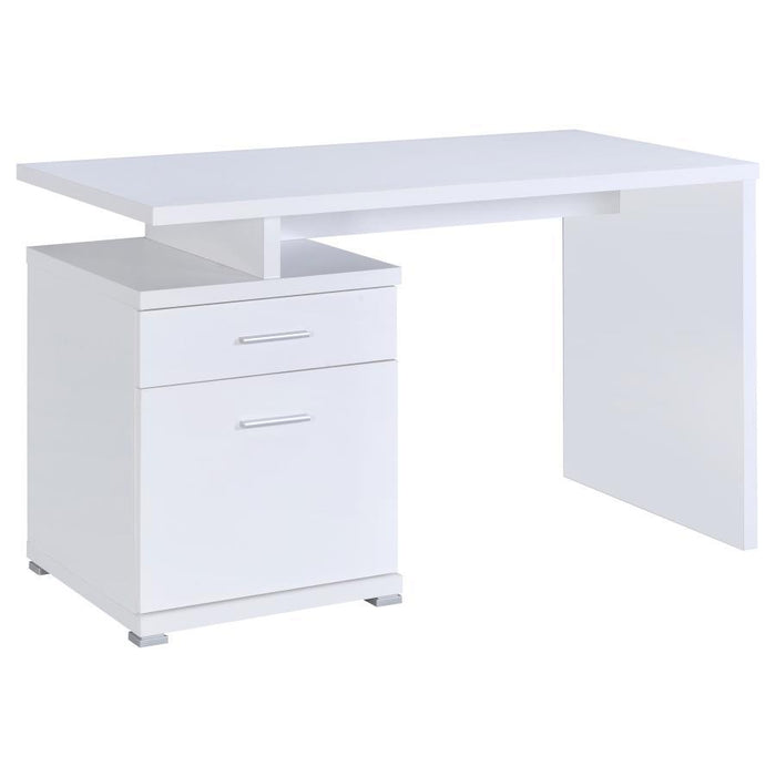 Irving - 2-drawer Office Desk with Cabinet Bedding & Furniture DiscountersFurniture Store in Orlando, FL