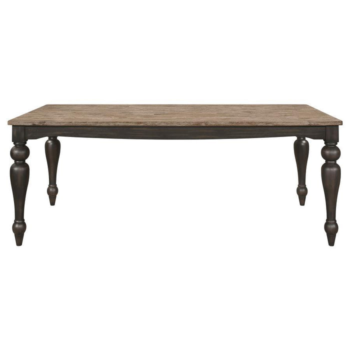 Bridget - Rectangular Dining Table - Brown Brushed And Charcoal Sandthrough