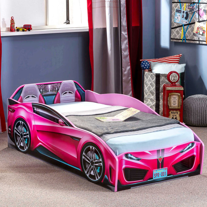 Spyder - Toddler Race Car Bed - Pink