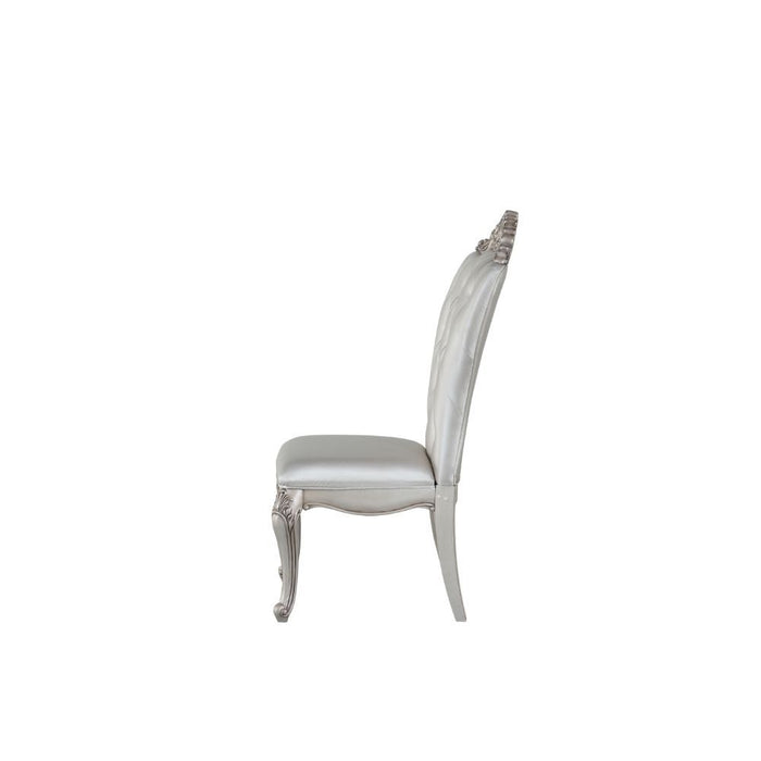 Gorsedd - Side Chair (Set of 2) - Cream Fabric & Antique White Bedding & Furniture DiscountersFurniture Store in Orlando, FL