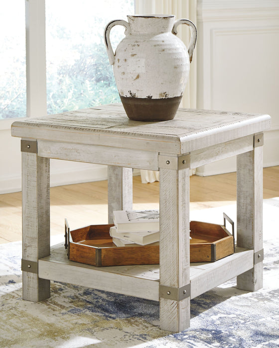 Carynhurst - White Wash Grey - Mesa auxiliar rectangular