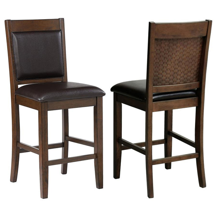 Dewey - Upholstered Counter Chair (Set of 2) - Walnut