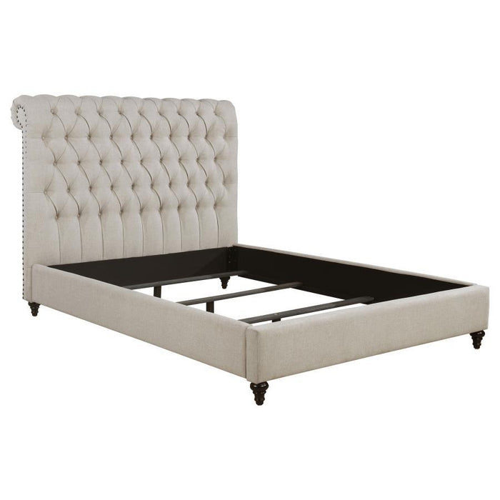 Devon - Button Tufted Upholstered Bed Bedding & Furniture Discounters